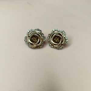 Rose Gold Rose Diamond Studs